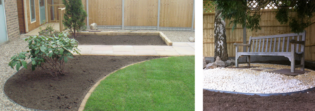 border edging by shed